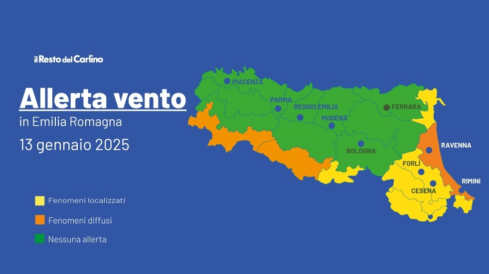 In Emilia-Romagna la protezione civile ha emesso un'allerta arancione per il vento e lo stato del mare