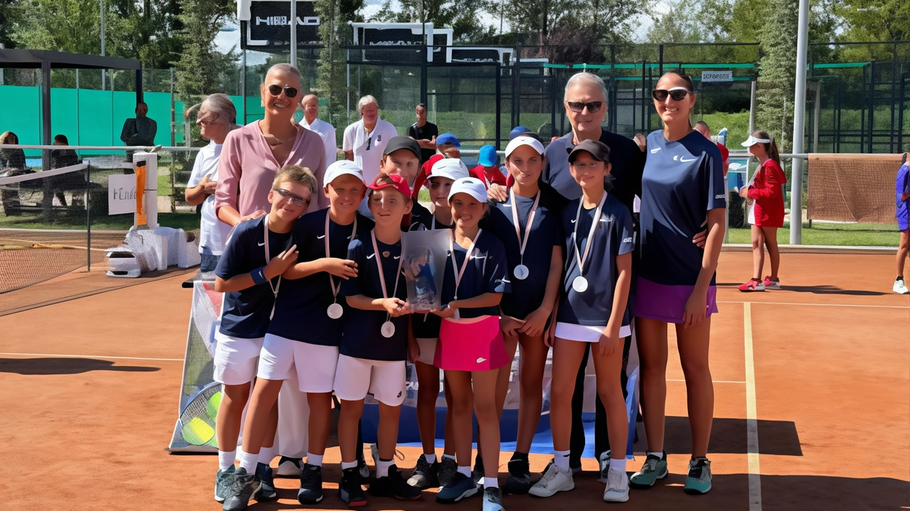 I giovanissimi tennisti marchigiani vincitori in finale contro l’Abruzzo