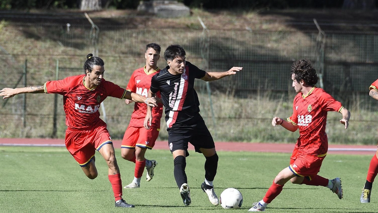 Un momento del match di eccellenza tra Maceratese e Montegranaro