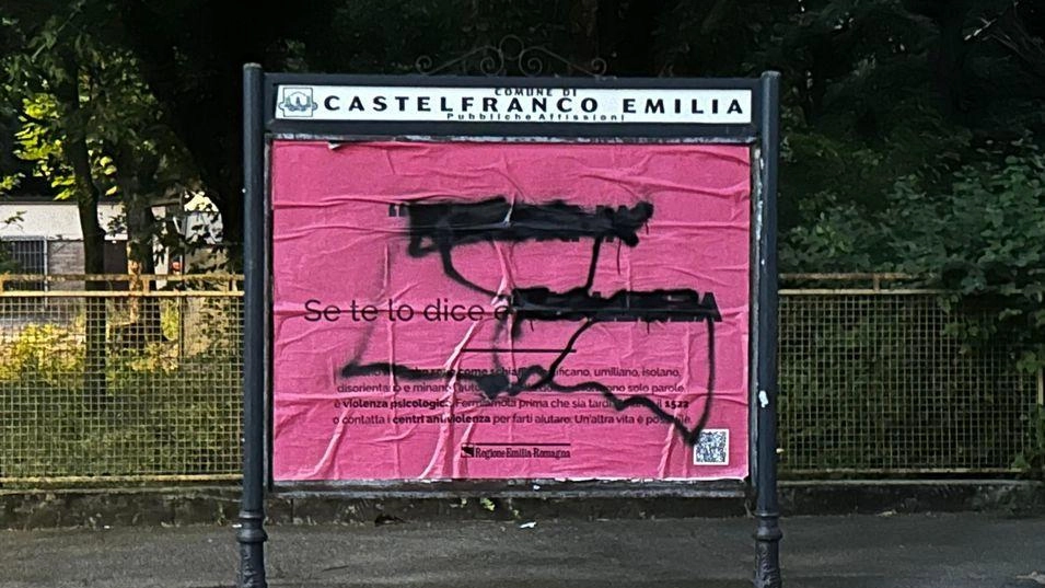 I manifesti contro la violenza sulle donne imbrattati a Castelfranco