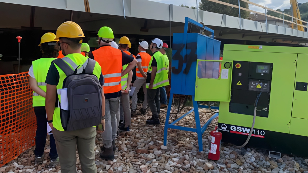 Gli ingegneri dell’ordine di Fermo hanno fatto visita al cantiere del nuovo ponte