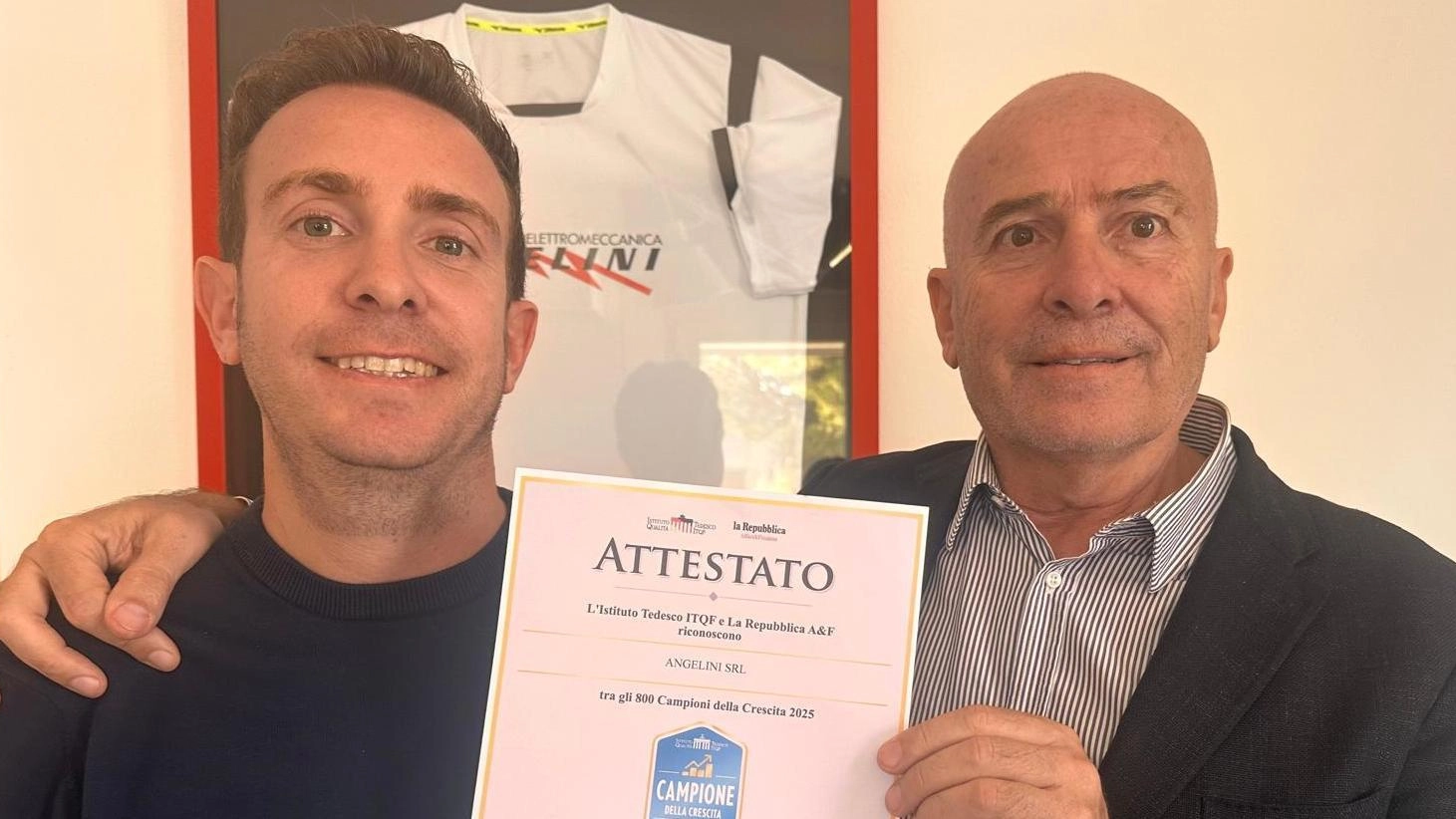 "Campioni della crescita". Energia e termoidraulica, premiata la Angelini