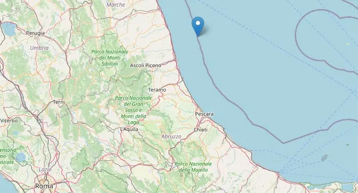 Terremoto a Ferragosto nelle Marche: scossa in mare di magnitudo 3