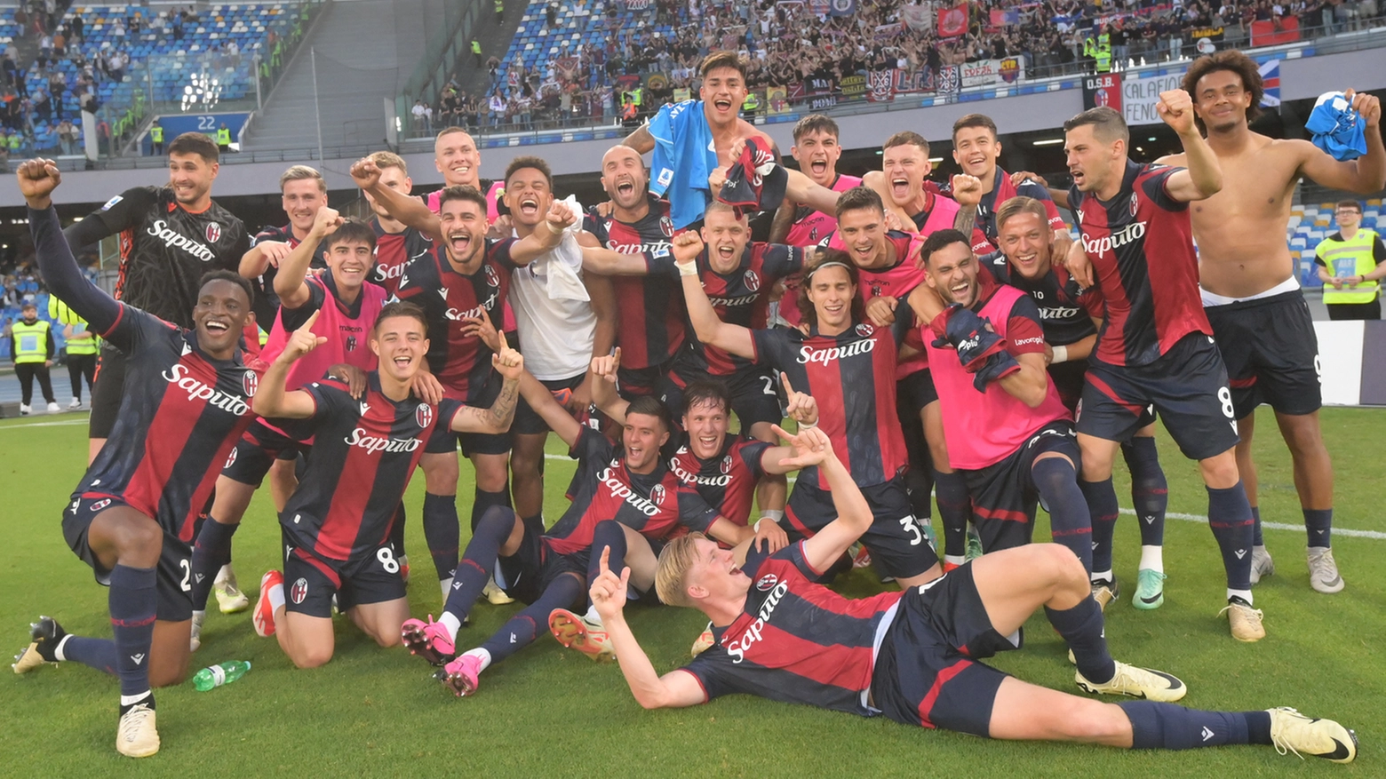 Il Bologna è in Champions: la grande festa
