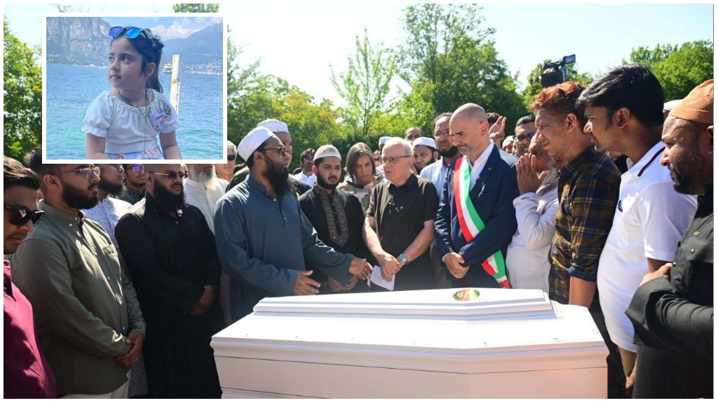 Il funerale di Faitha Nur Molla al cimitero di Borgo Panigale: l'ultimo saluto alla bimba di 4 anni caduta dal balcone (FotoSchicchi)