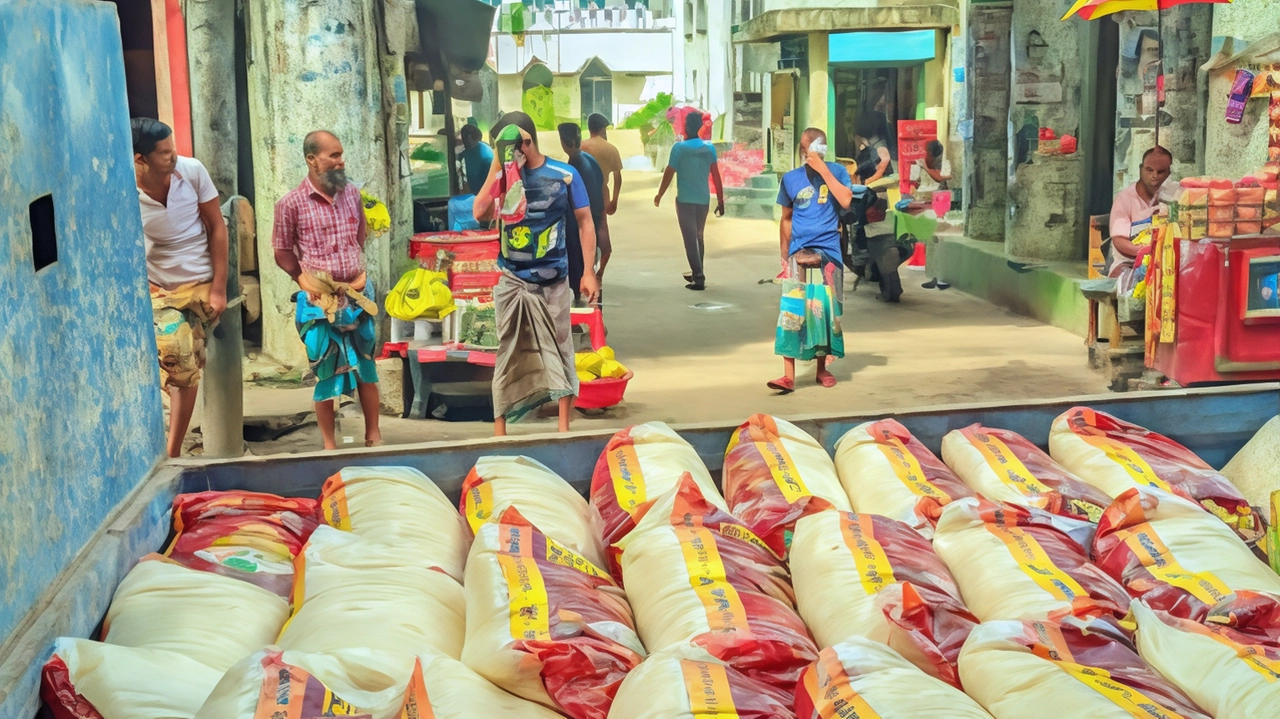 Il cibo comprato in Bangladesh per aiutare gli alluvionati