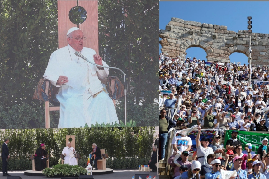 Papa Francesco all'Arena di Verona con oltre 10mila persone