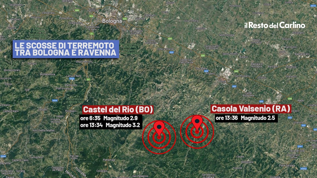 Tre scosse di terremoto nella valle del Santerno nella giornata del 24 agosto