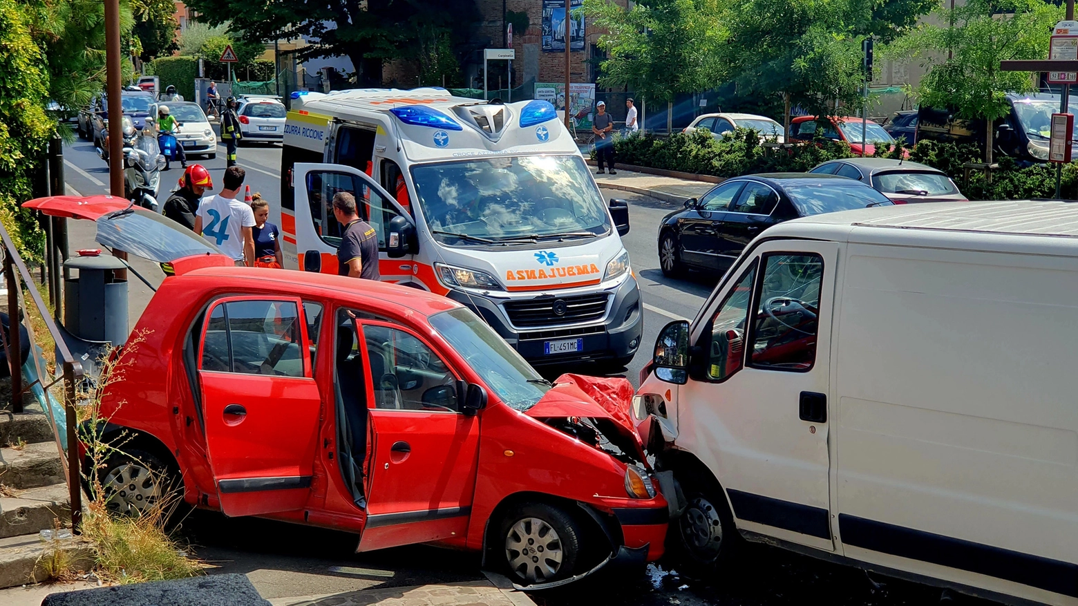 Rimini 02-08-2024 -  Incidente stradale Santa Giustina.  © Manuel Migliorini / Adriapress.