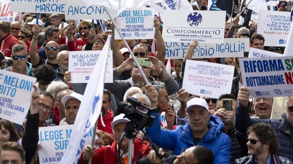 La protesta dei balneari la scorsa primavera