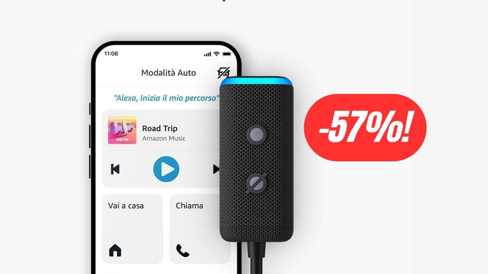 Porta Alexa in auto con te: Echo Auto rende ogni viaggio più smart e sicuro, SCONTO IMPERDIBILE