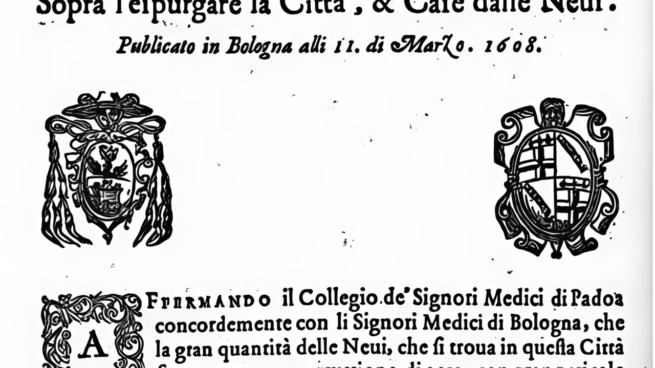 Neve blocca Bologna nel 1608: il Cardinale emana bando per sgombero entro 10 giorni. Cittadini rischiano contagio, Comune interviene.