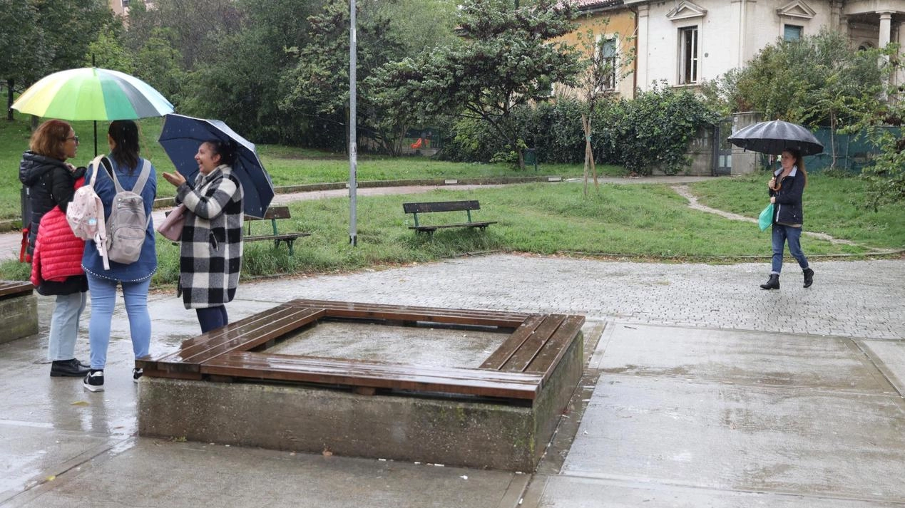 Il parco dove è iniziata l’aggressione che è proseguita in via Murri