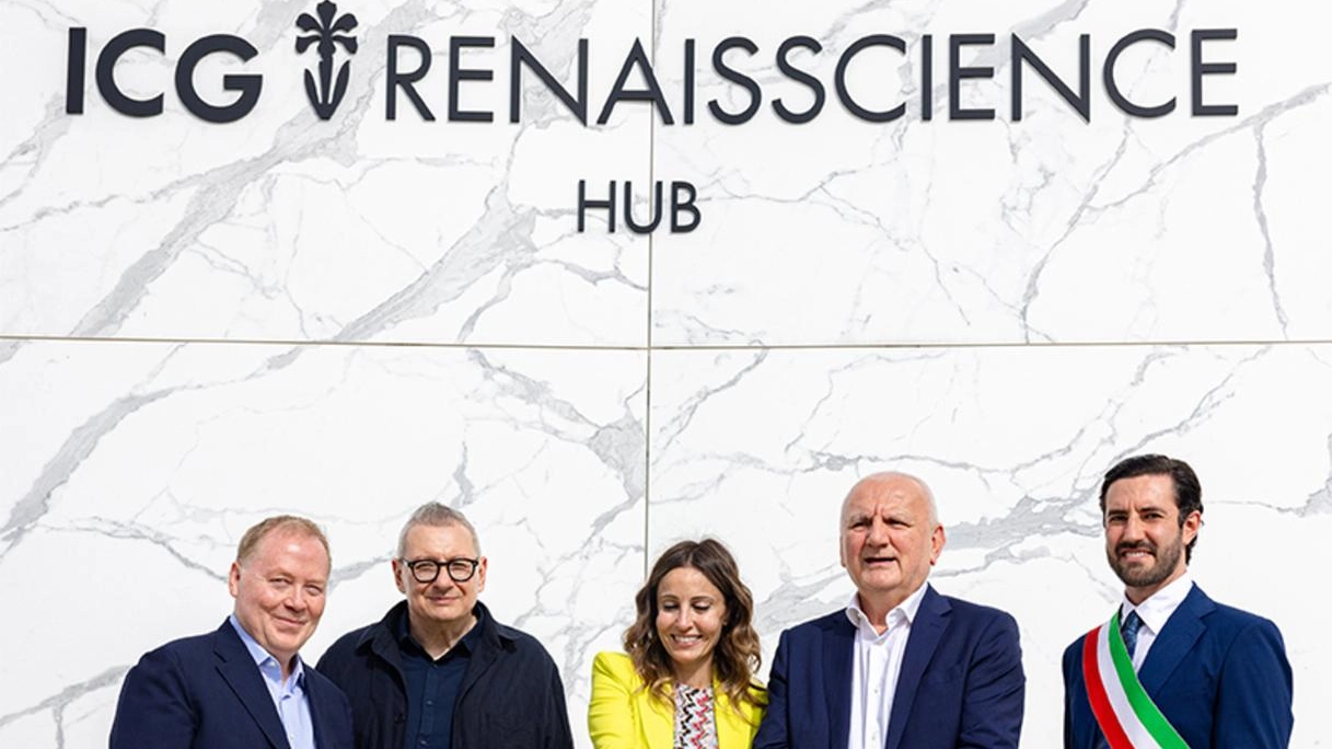 Il taglio del nastro del nuovo hub ’Icg RenaisScience’ realizzato a Castellarano dal gruppo sassolese