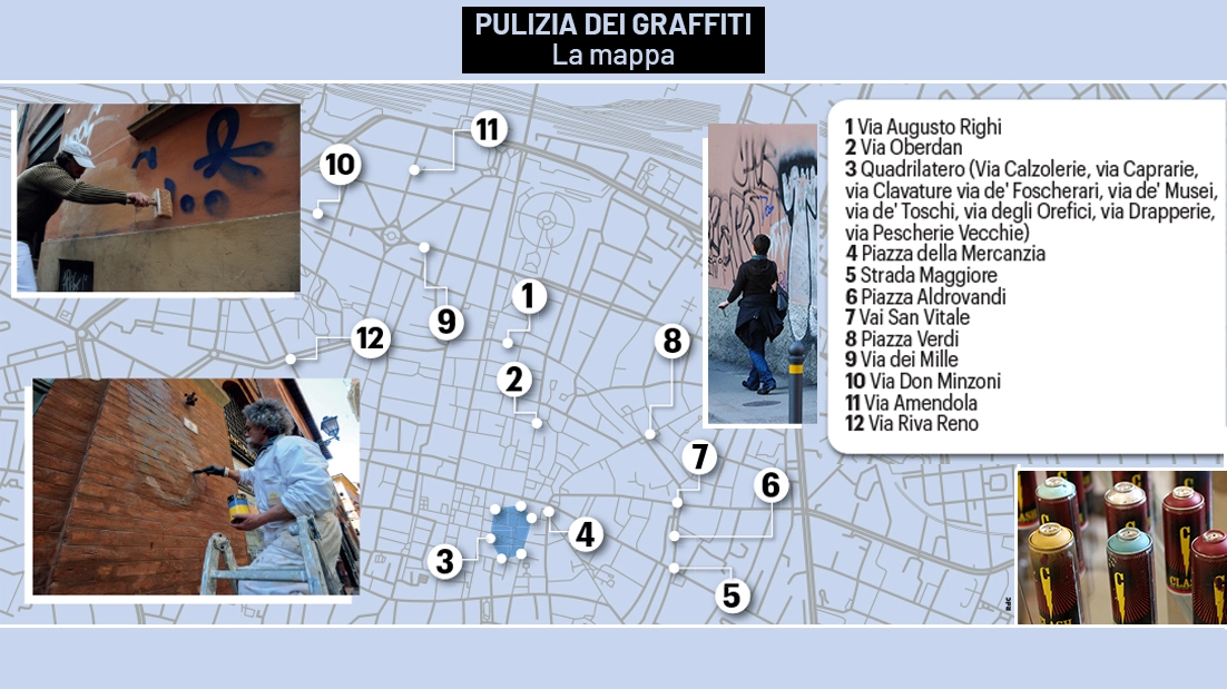 Lotta ai graffiti: ecco la mappa