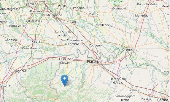 Terremoto in provincia di Piacenza, scossa di magnitudo 2.9