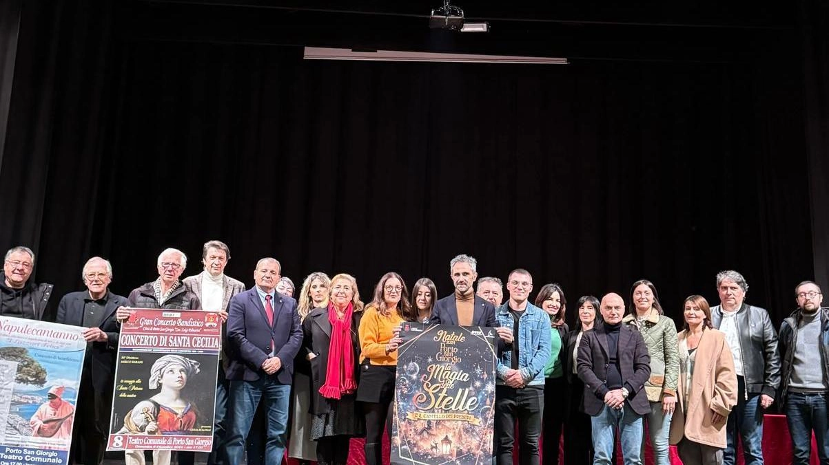 Organizzatori ed enti alla presentazione del cartellone natalizio