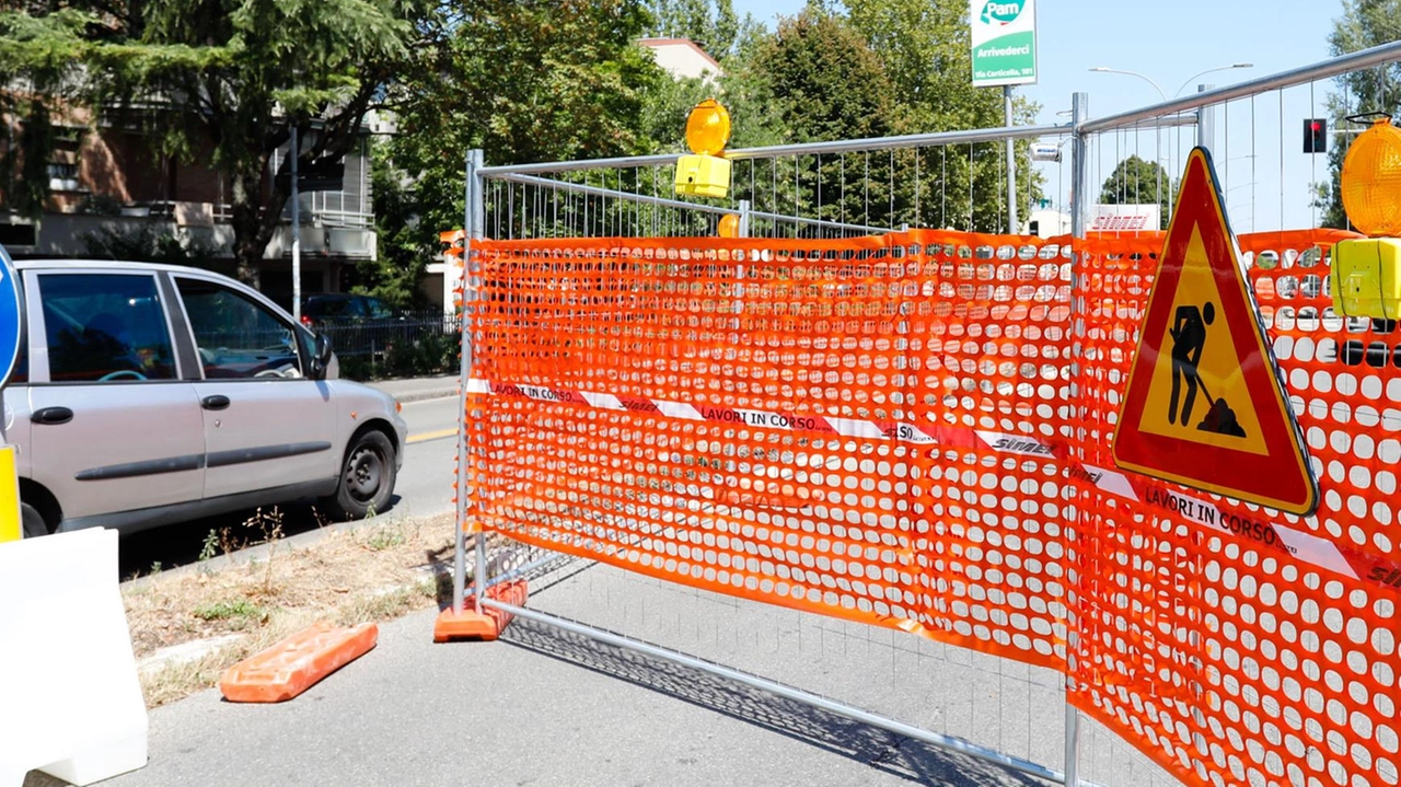 Il cantiere in via Corticella