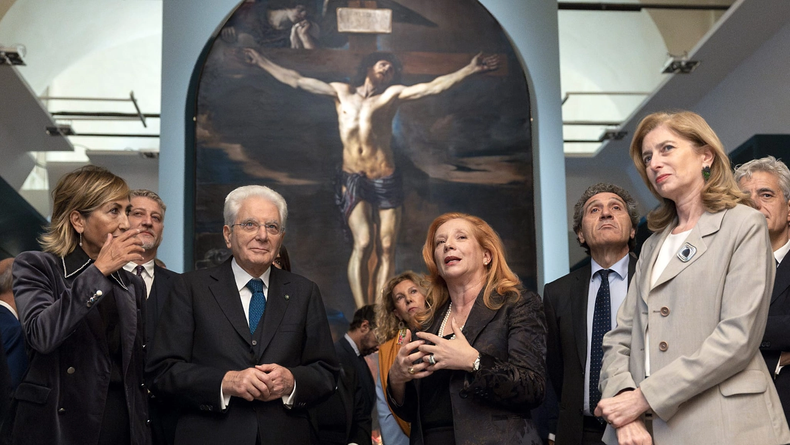 La Pala del Guercino alle Scuderie del Quirinale con il presidente della Repubblica Sergio Mattarella