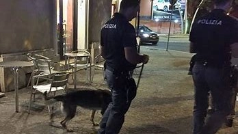 I controlli della polizia effettuati con il cane antidroga 