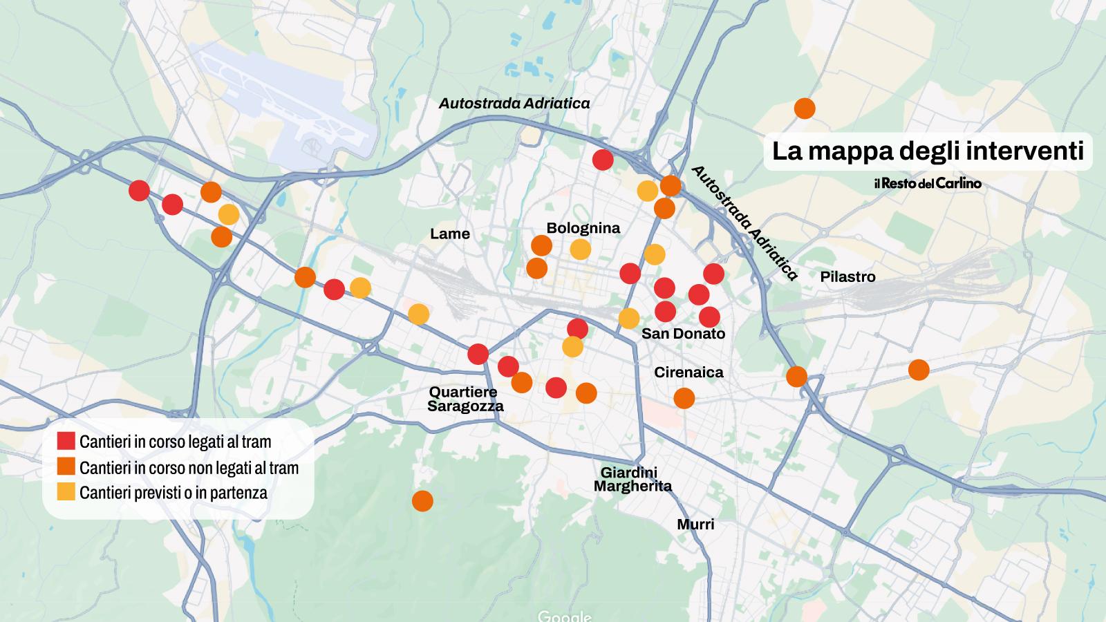 A Bologna i cantieri non finiscono mai: slalom tra deviazioni e vie chiuse