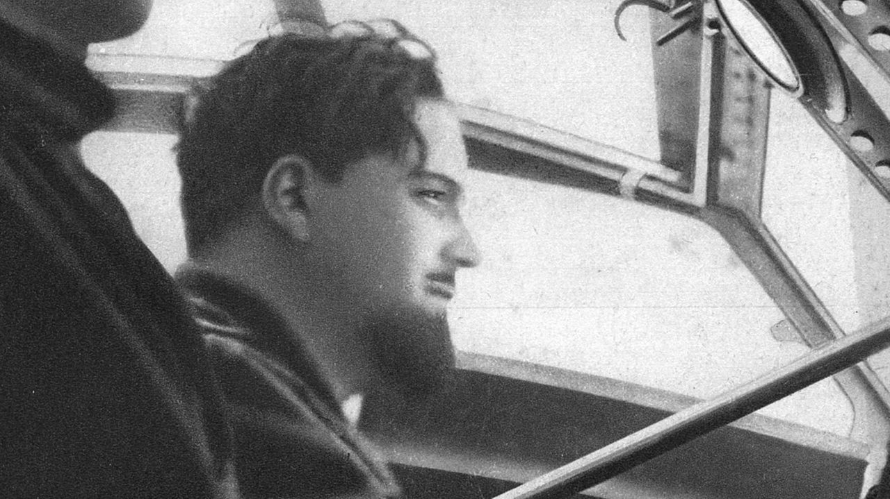 Italo Balbo durante la trasvolata dell’oceano Atlantico, 1933