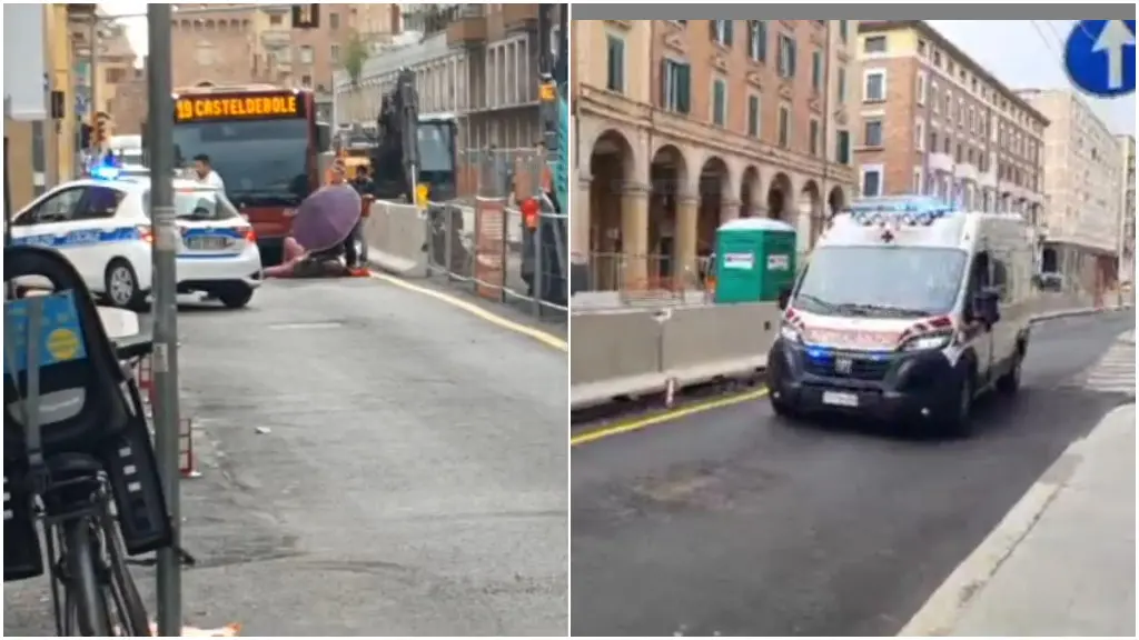 Bufera su via Saffi, traffico in tilt dopo l’incidente. “Ambulanza in ritardo per colpa dei cantieri”. Video