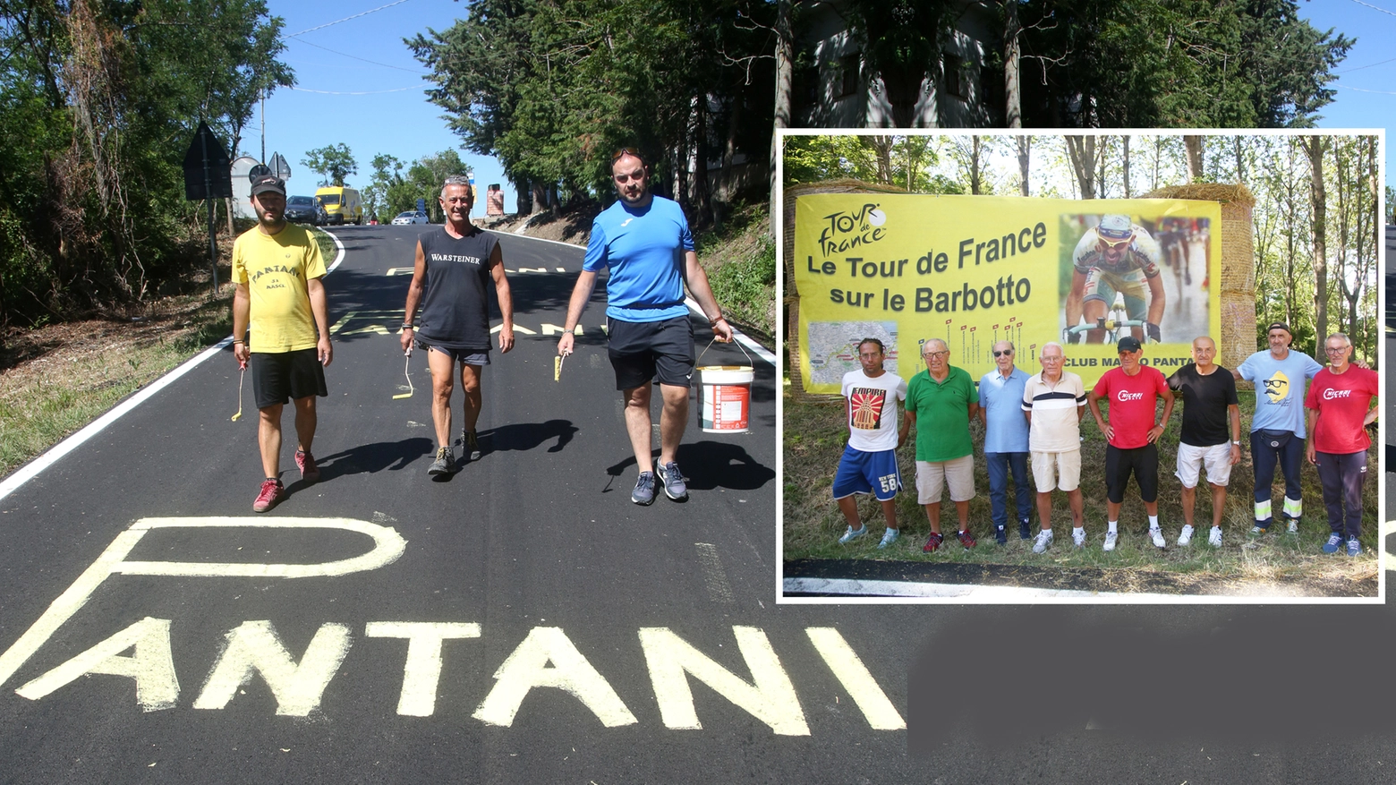 Tour de France, i tifosi di Pantani riempiono già la salita del Barbotto prima dell'arrivo della corsa: l'omaggio al Pirata (Foto Ravaglia)