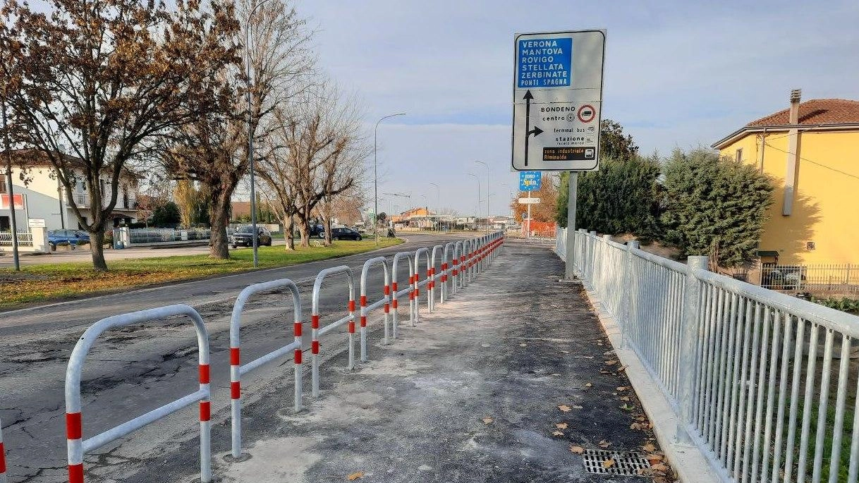 L’ultimo tratto realizzato. ha completato l’anello per bici e pedoni