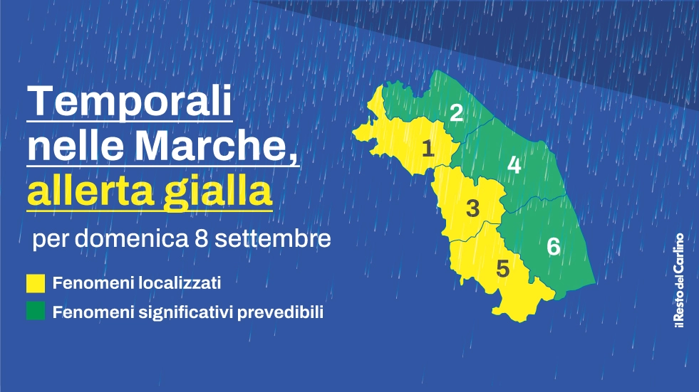 Domenica di maltempo in regione: le zone interessate dall'allerta della Protezione Civile