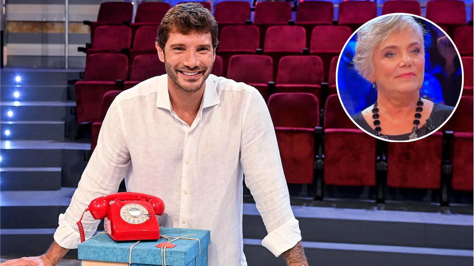 Stefano De Martino e la pesarese Maria Paola ad Affari Tuoi, la trasmissione di Rai Uno