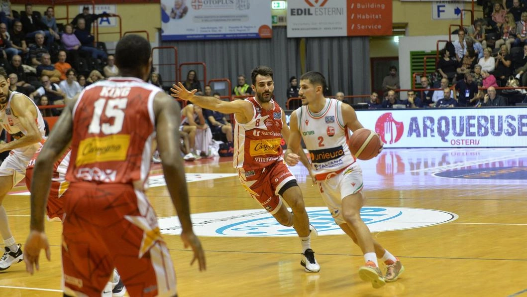 Matteo Parravicini, classe 2001,. top scorer per l’Unieuro Forlì con 18 punti