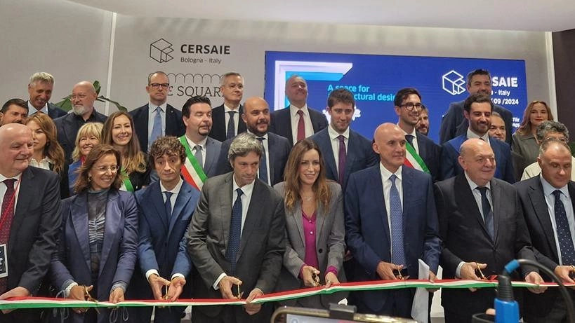 L’inaugurazione del Cersaie ieri a Bologna