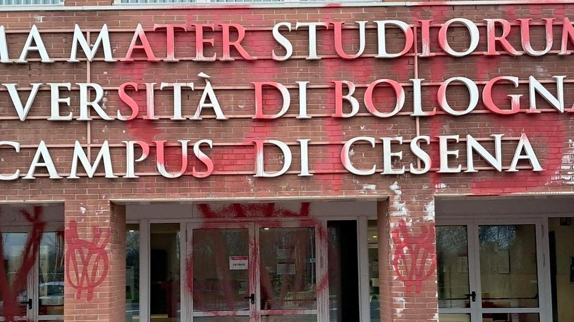 Università imbrattata. Caccia serrata ai vandali