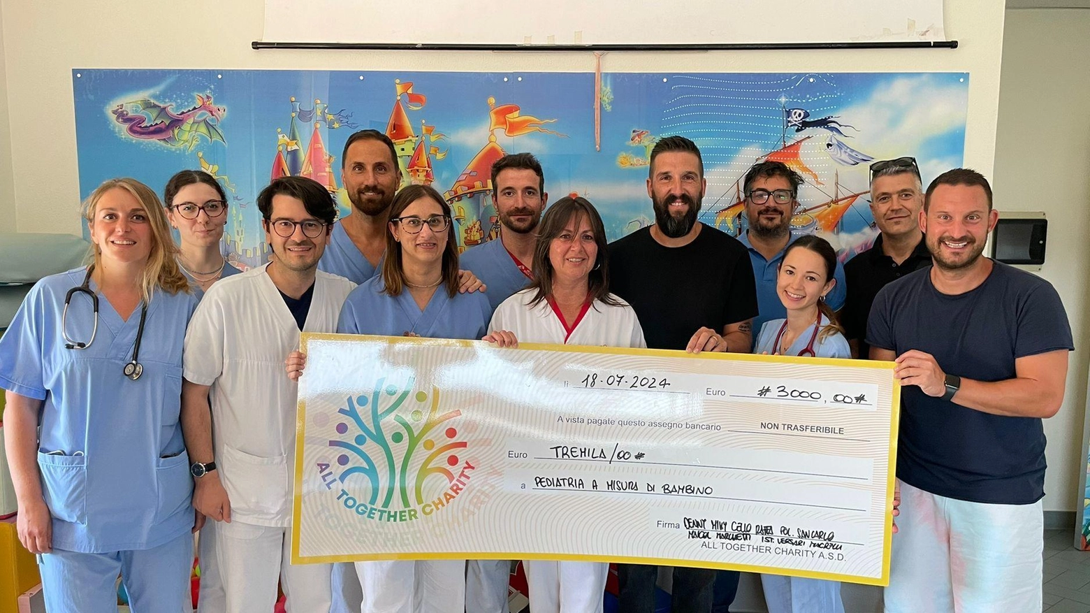 L’associazione All Together Charity ed una delegazione della Polisportiva San Carlo sono state in visita al reparto di Pediatria dell’ospedale...