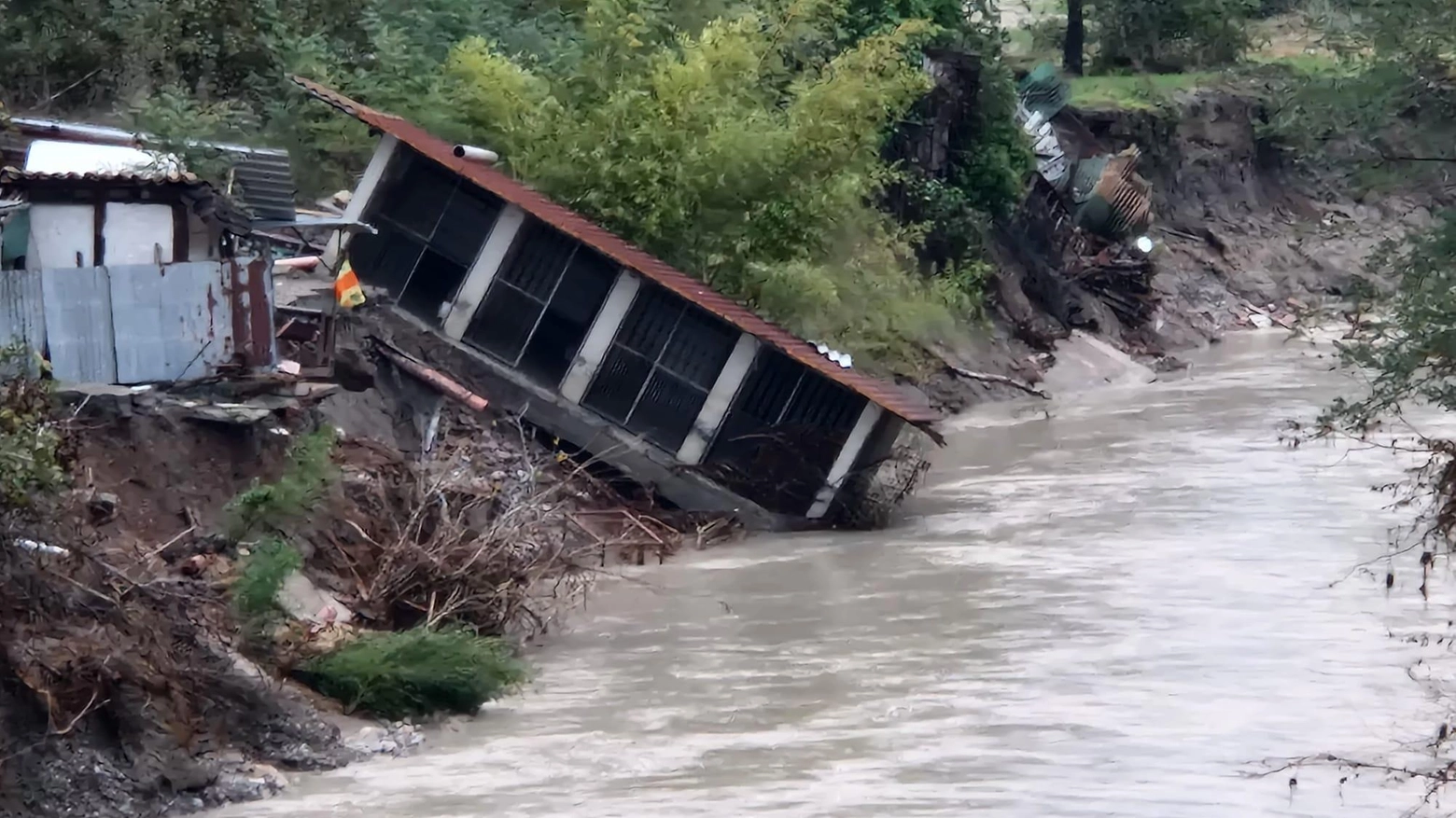 Ricovero per cani in bilico. L’allarme dei cittadini:: "Rischio crollo nel fiume"