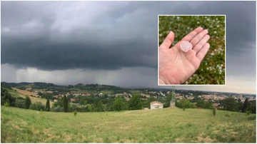 Forte grandine a Cesena: quanto dura ancora il maltempo