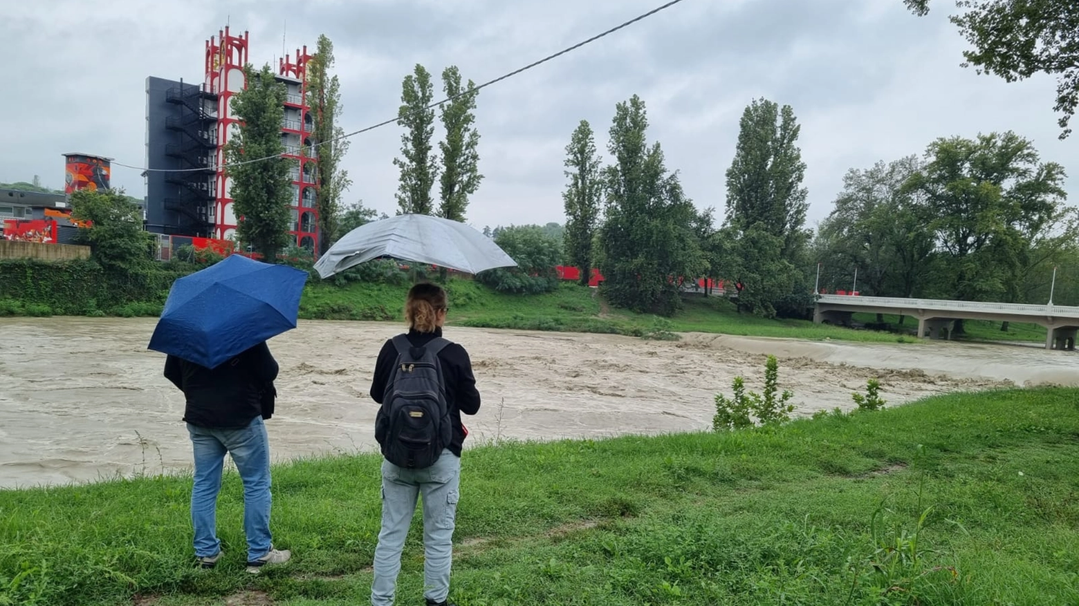 La situazione del fiume Santerno all'altezza dell'Autodromo