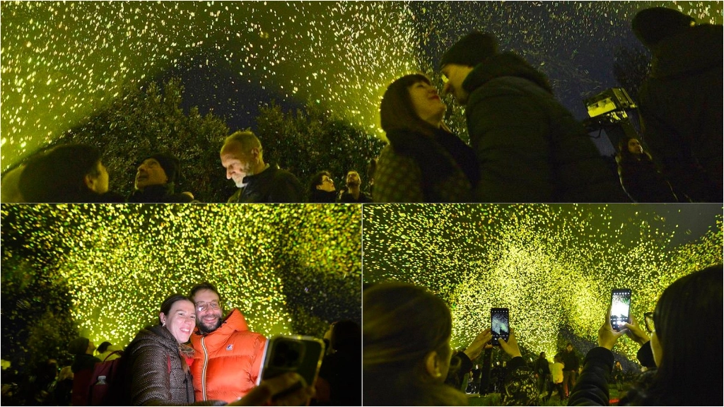 Entusiasmo al Miralfiore per lo spettacolo di luci e sensazioni in anteprima nazionale. L’alternativa ecologica ai fuochi d’artificio. Si replica (ingresso libero) sabato e domenica