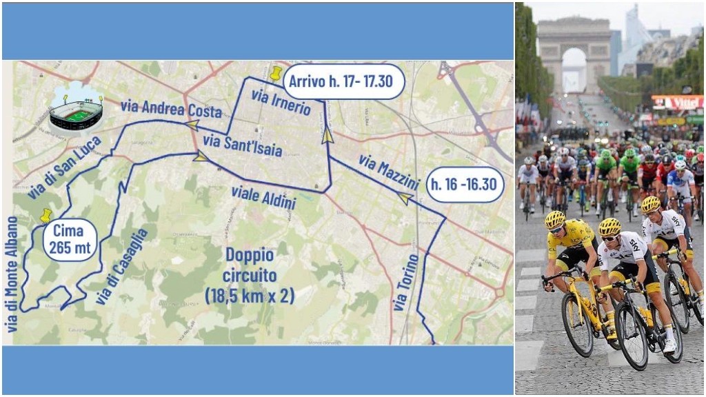 Tour de France: il percorso a Bologna lungo 18,5 chilometri verrà percorso due volte