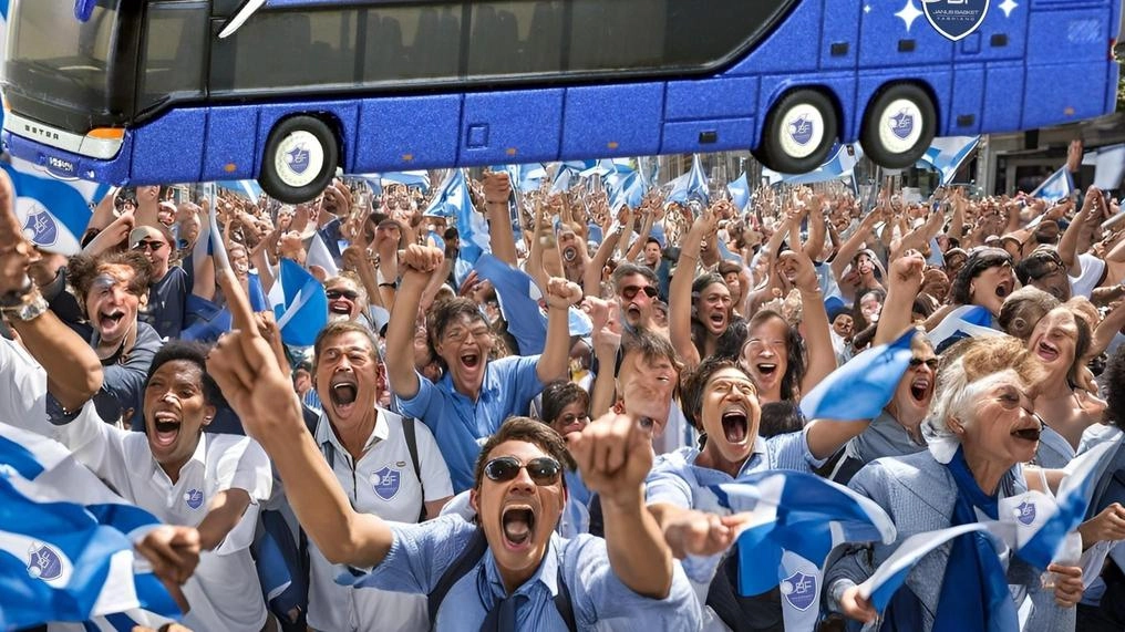 L’entusiasmo dei tifosi fabrianesi pronti alla trasferta di Rieti