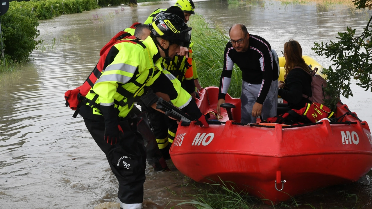 Famiglie sfollate a Campogalliano per il maltempo (foto Fiocchi)