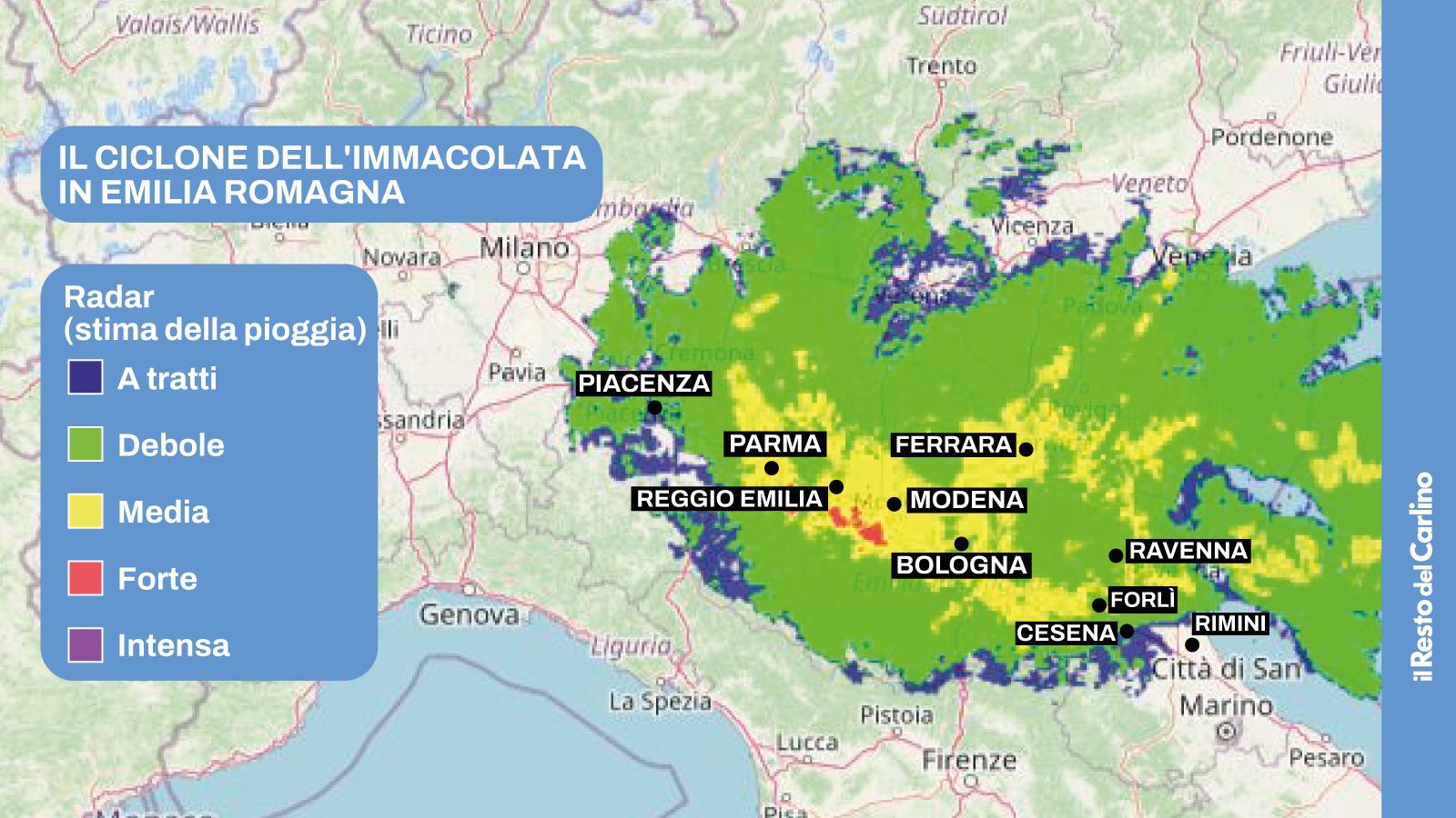 Maltempo in Emilia Romagna, le ultime previsioni meteo: piogge abbondanti, la soglia dei fiumi