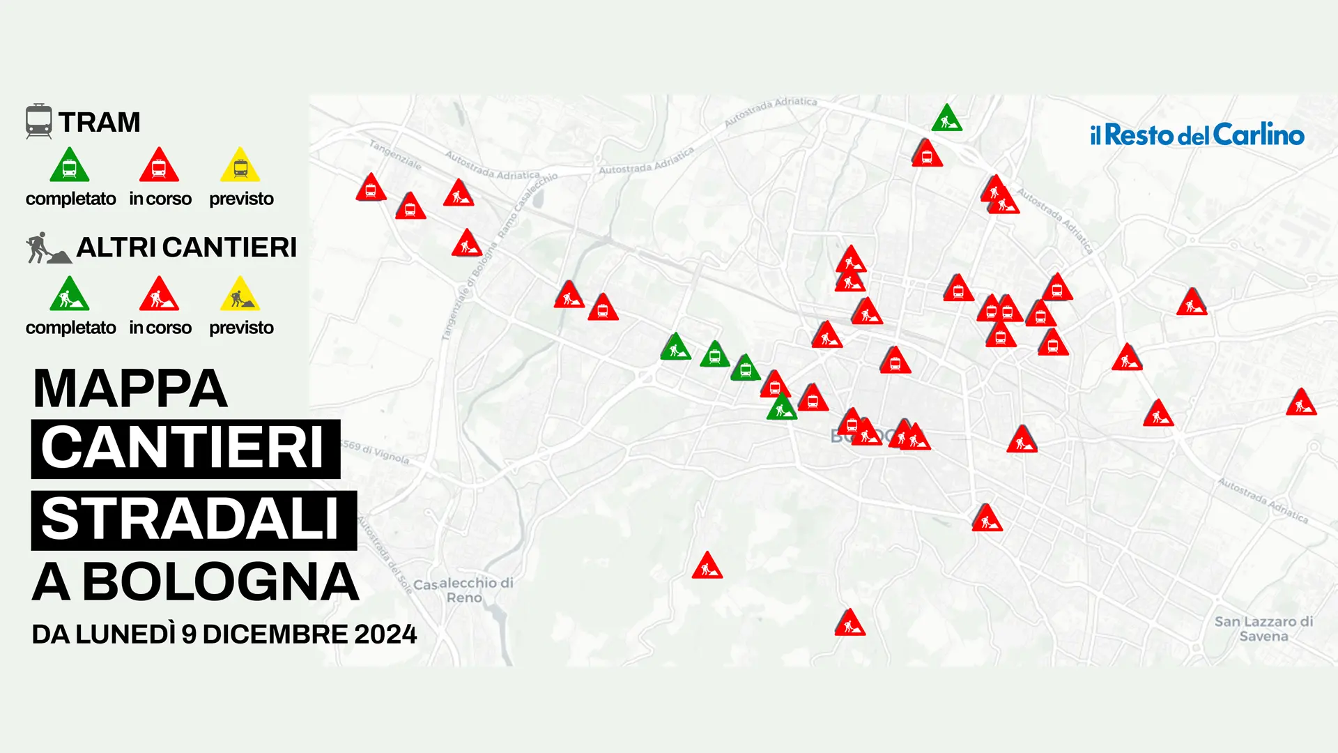 Lavori a Bologna: i cantieri in programma da lunedì 9 dicembre