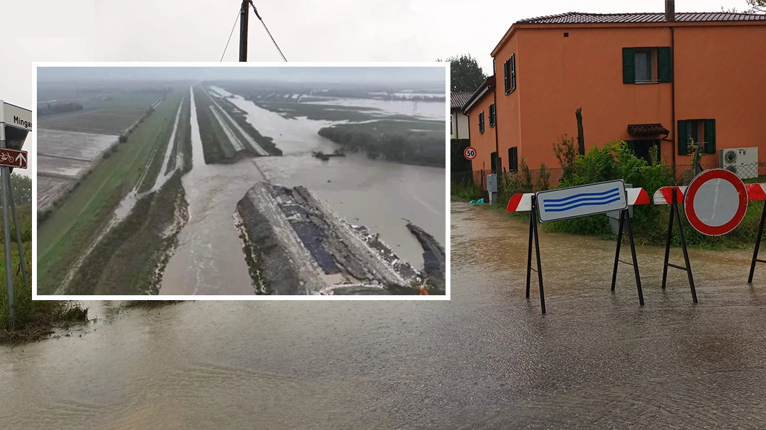 Budrio, la rottura dell'argine del torrente Idice