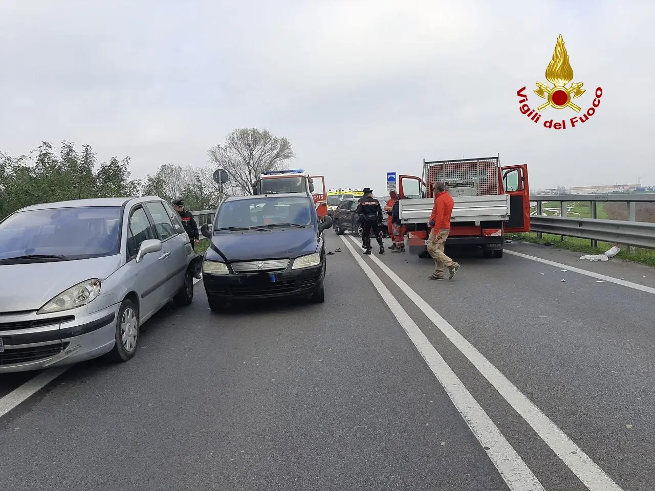 Porto Viro: maxi incidente con 10 feriti sulla Romea. Una persona è grave