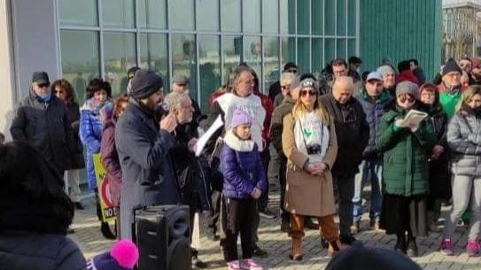 I cittadini durante le proteste