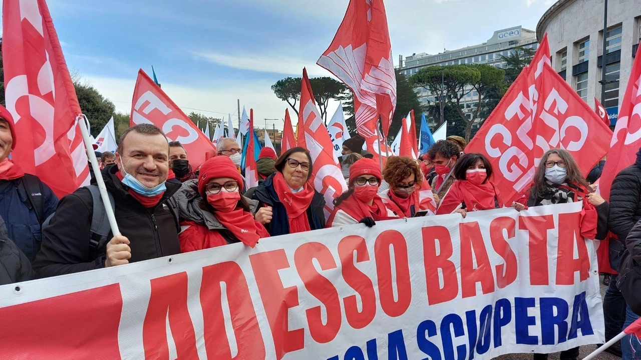 Una manifestazione della Flc-Cgil