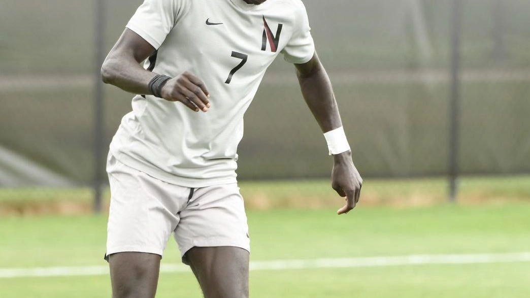 Leonard Assouan con la maglia dell’Unoh, squadra universitaria dell’Ohio