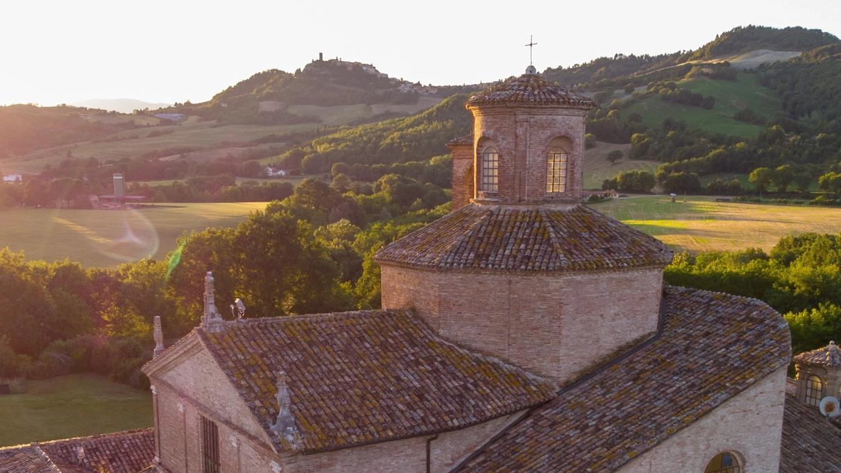 L’area del Barco Ducale di Urbania. La struttura originaria, staccata da questa, nacque come casino di caccia dei duchi di Urbino